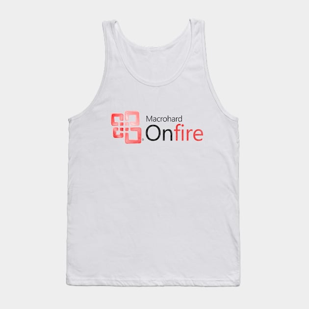 Macrohard Onfire Tank Top by karutees